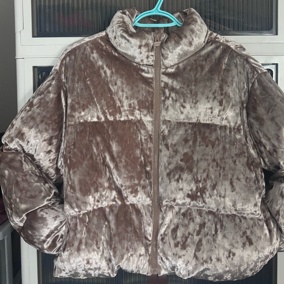 Fabletics Velvet Textured Puffer Jacket - Picture 8 of 15